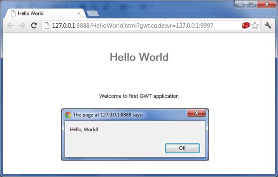 GWT creates the application(GWTBasic Tutorial Documents)GWT creates the ...