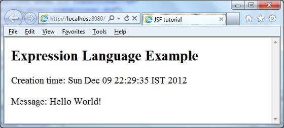 JSF 表达式语言结果