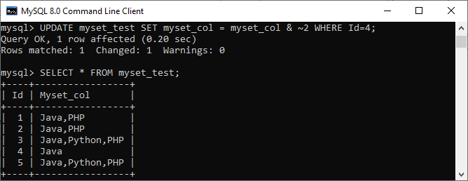 MySQL SET(MySql基础教程文档)MySQL SET学习手册 - 编程宝典